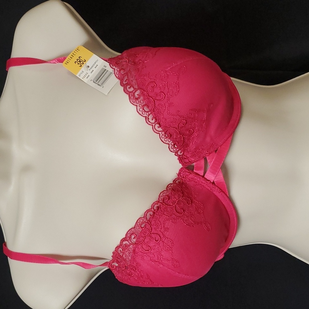 Vintage Vassarette Embroidered Demi Bra